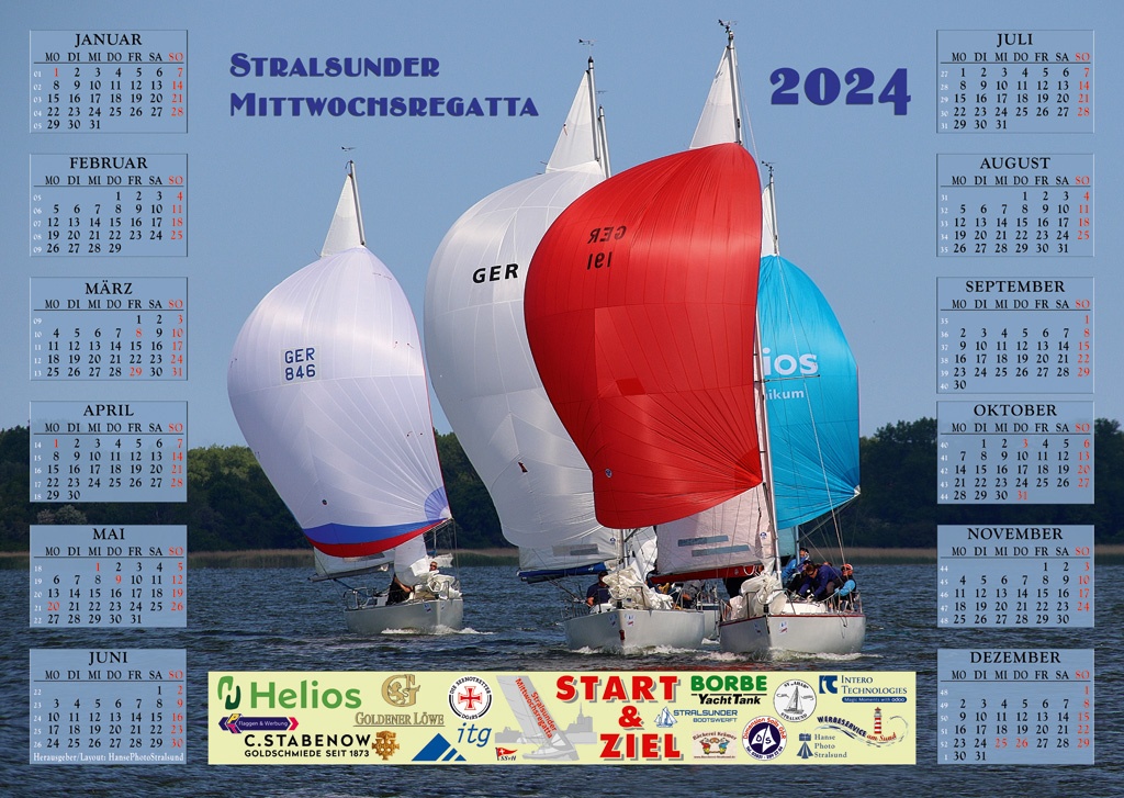 Jahreskalender Stralsunder Mittwochsregatta 2024