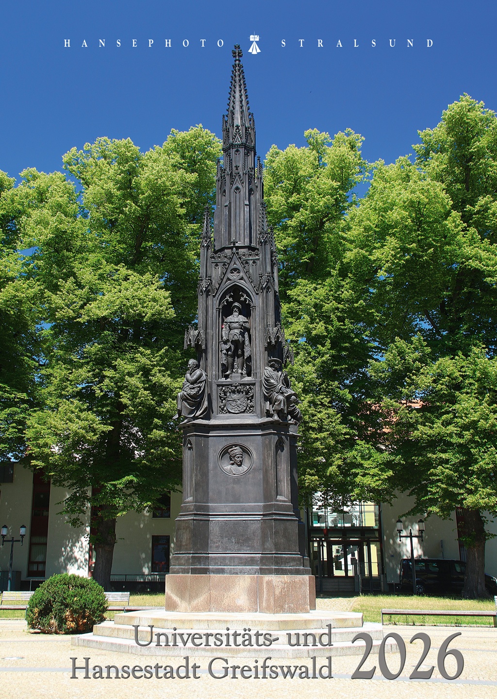Das Rubenow-Denkmal zu Ehren des Bürgermeisters und Mitbegründer der Universität Heinrich Rubenow